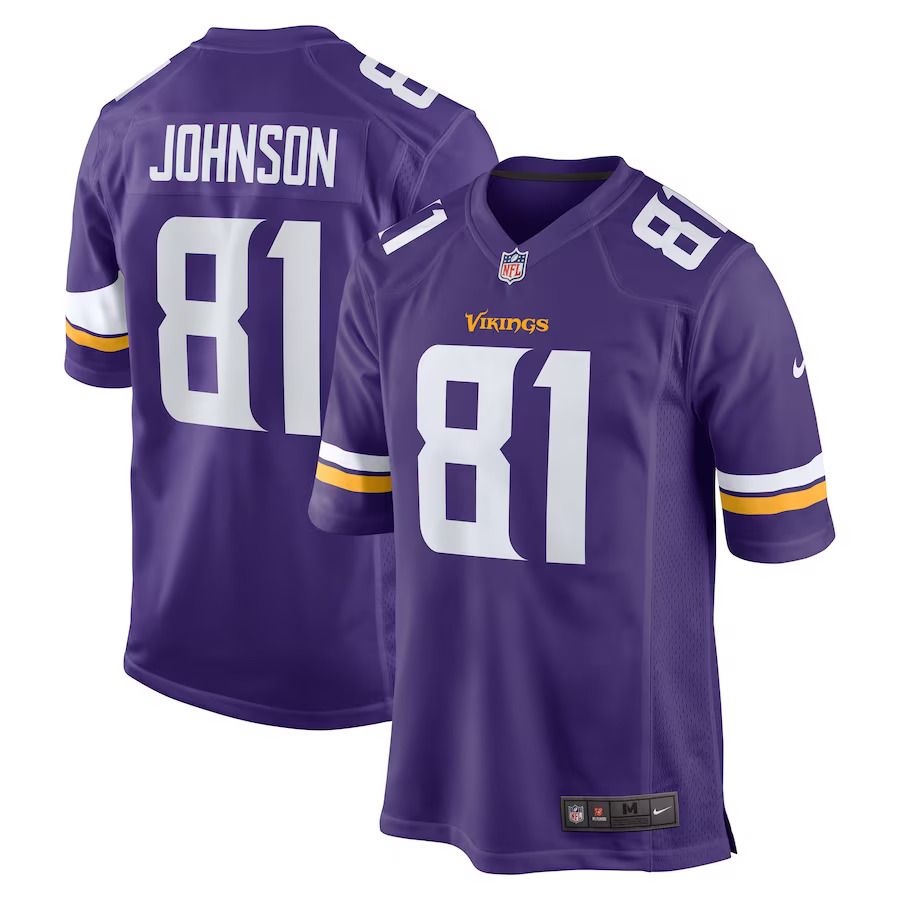 Men Minnesota Vikings #81 Bisi Johnson Nike Purple Game NFL Jersey
